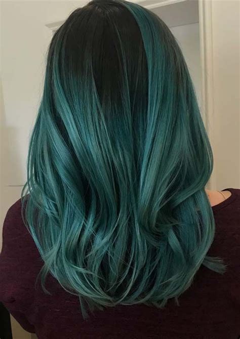 Modern and most beautiful shades of green hair colors and highlights ...