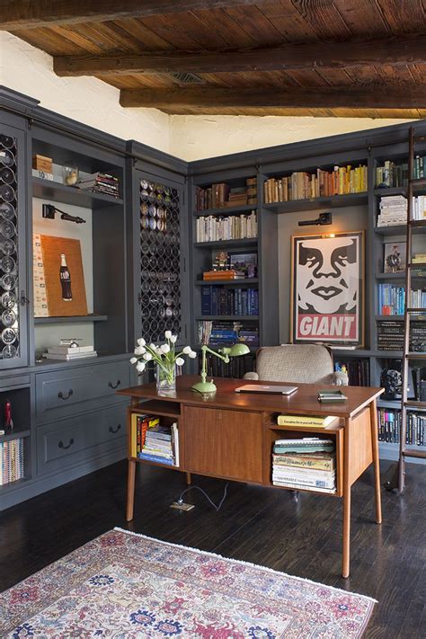 Eclectic Office and Study in Los Angeles, CA by Deirdre Doherty Interiors, Inc. | Home office ...