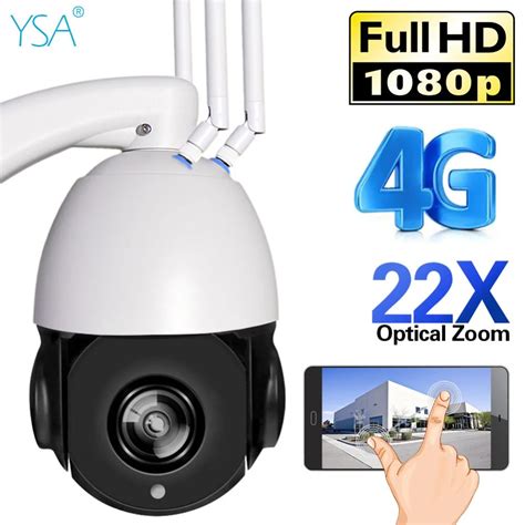 YSA 1080P HD PTZ IP Camera 4G 3G SIM SD Card Dome Wifi Security Camera Outdoor 22X Optical Zoom ...