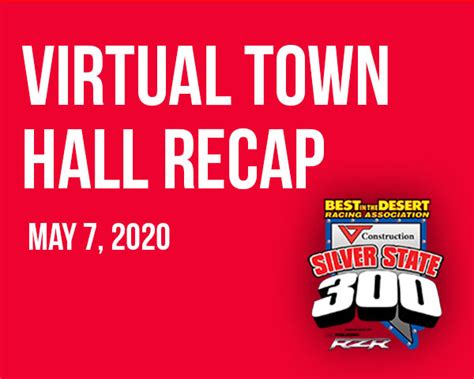 Best In The Desert’s Virtual Town Hall Meeting Recap: 2020 Race ...