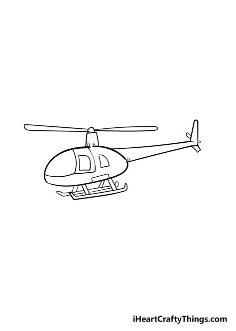 Helicopter Drawing - How To Draw A Helicopter Step By Step