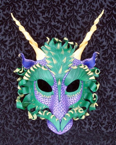 Mardi Gras Dragon Mask by merimask on DeviantArt