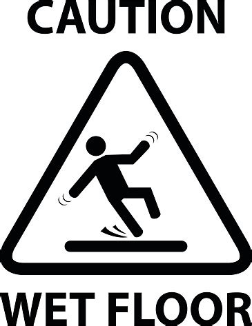 Caution Wet Floor Vector Illustration Stock Illustration - Download ...