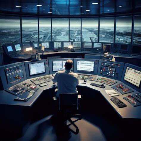 Premium AI Image | Nuclear power plant control room with operators