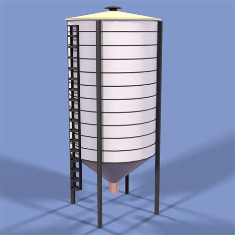 silo grain 3d model