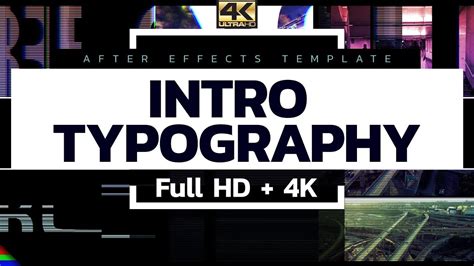 Intro Typography After Effects Template - YouTube