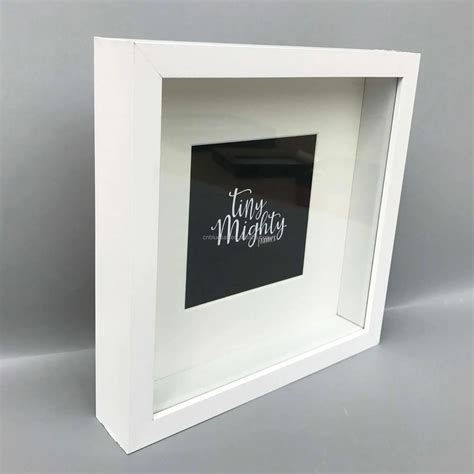 23x23cm deep display frame, shadow box frame with picture mount, typical glass Ribba frame, View ...