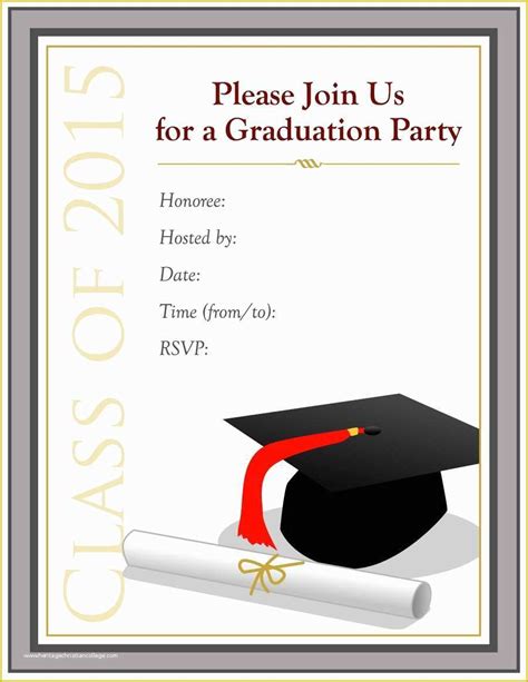 High School Graduation Invitation Templates Free Of Graduation Party Invitations ...