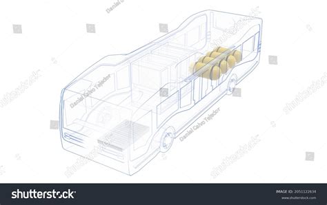 Hydrogen Bus Fuel Cell Vehicle Hydrogen Stock Illustration 2051122634 ...