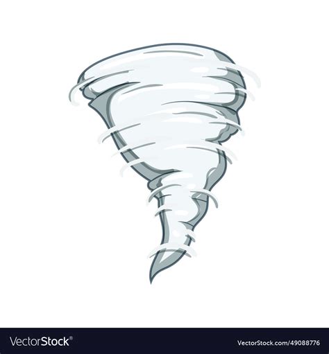 Funnel tornado cartoon Royalty Free Vector Image