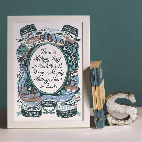 Wind In The Willows, Famous Quotes Print By Lucy Loves This | notonthehighstreet.com