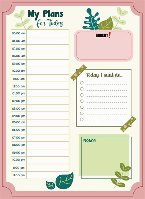 24 Hour Calendar - 10 Free PDF Printables | Printablee