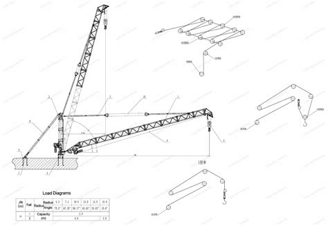 DC1830-4T Derrick Crane Technical Specification Page of FOIN