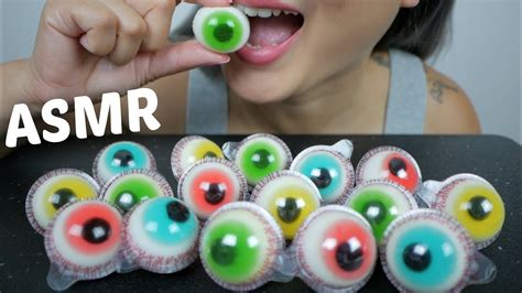 ASMR Trolli Glozter *Sour Gummy Eyeballs | No Talking Eating Sound | N.E Let's Eat - YouTube