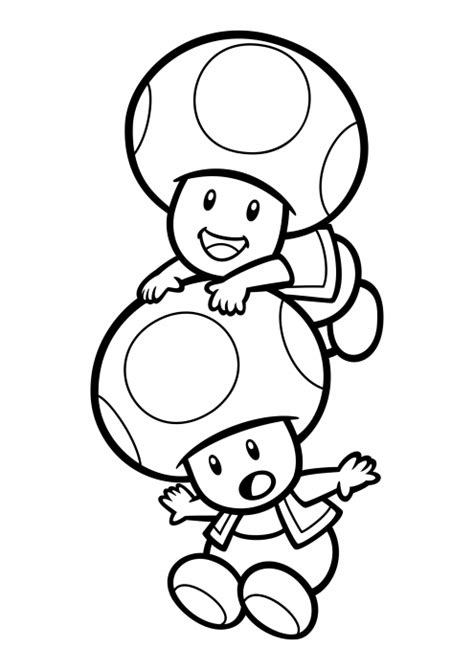 Toad on Toad coloring pages, Super Mario coloring pages - Colorings.cc