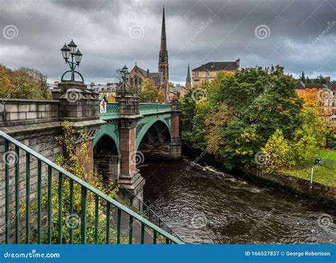 Kelvin Bridge on Great Western Road, Glasgow with Church Spires in Background Stock Image ...