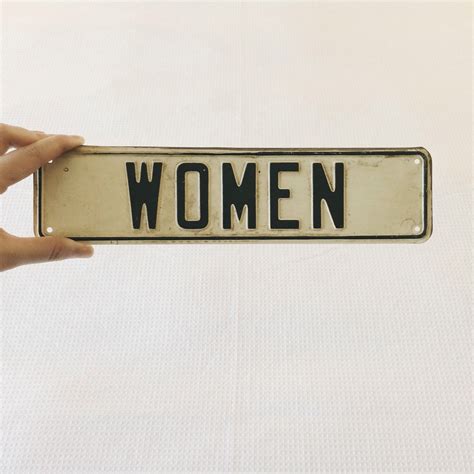 Vintage Womans Bathroom Signage. Metal Sign . Salvaged Sign . | Etsy | Bathroom signage ...