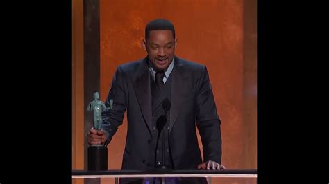 Will Smith acceptance speech for best actor at SAG awards 2022 - YouTube