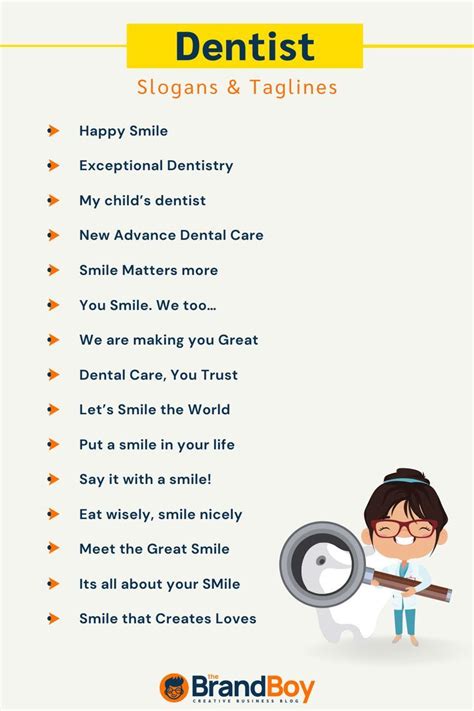 Dentist Slogans, Dentist Taglines Love Your Smile, Perfect Smile, Good Smile, Happy Smile ...