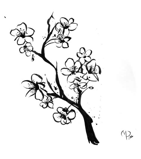 Cherry Blossom Tree Pencil Drawing at GetDrawings | Free download