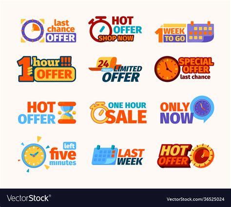 Countdown logo weekly or daily promotional Vector Image