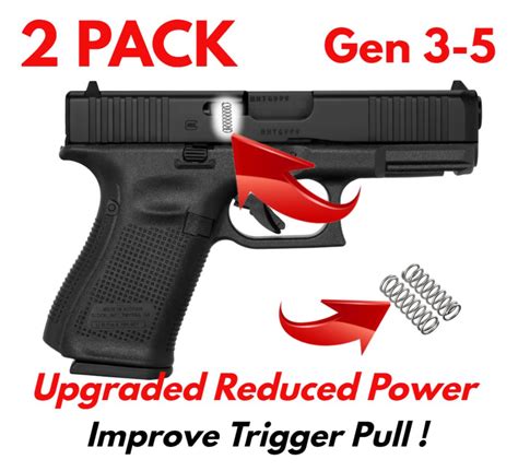 Upgraded & Reduced Power Trigger Safety Plunger Springs for Glock Gen 1 ...