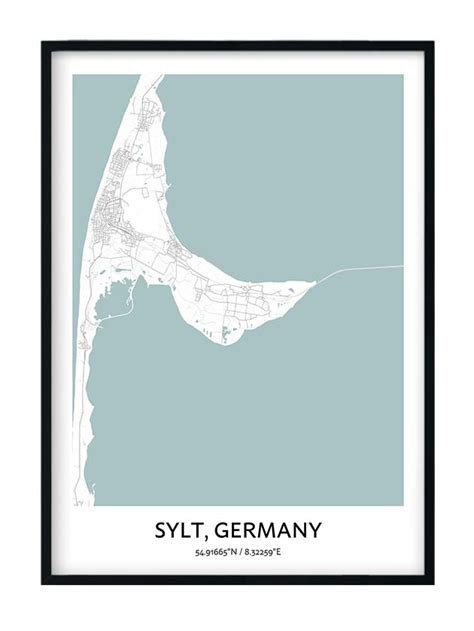 Sylt Map Poster - Your City Map Art - Positive Prints