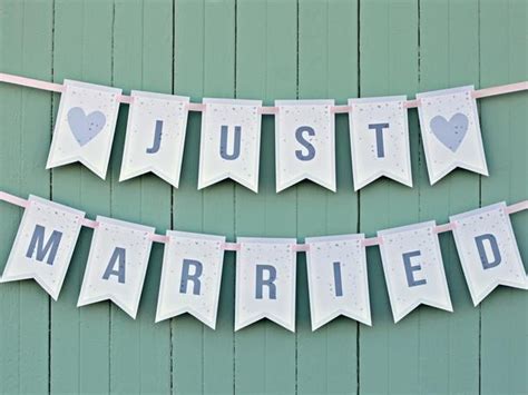 Just Married Banner | Free Printable Wedding Signs | POPSUGAR Smart ...