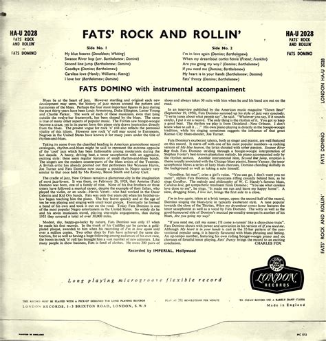 Classic Rock Covers Database: Fats Domino - Fats Domino Rock and Rollin ...