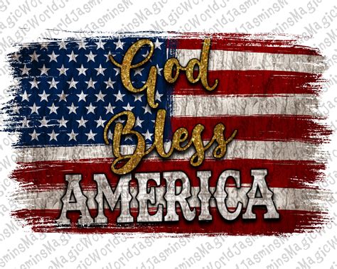 God Bless America Sublimation Download Usa png God Bless American PNG ...