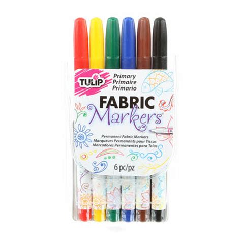 Tulip Fine Tip Primary 6 Pack Fabric Markers – Sallie Tomato