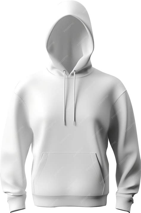 Premium PSD | White hoodie mockup template isolated