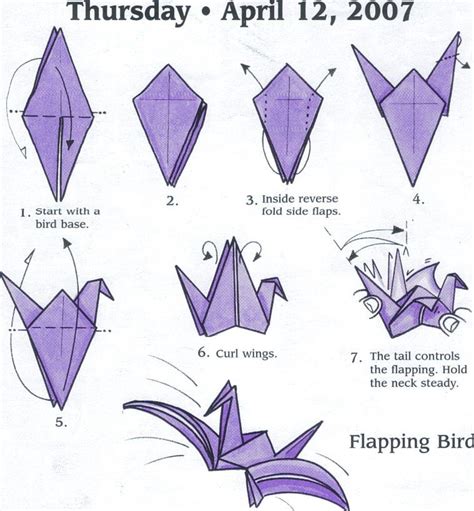 List 93+ Pictures Origami Bird With Flapping Wings Superb