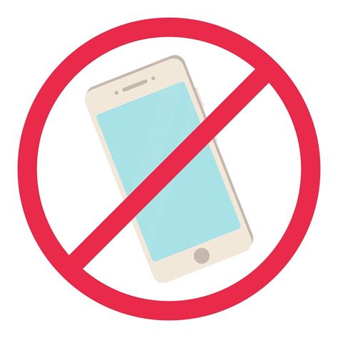 No phone sign Red smartphone prohibited rule symbol Turn off telephone no allowed concept Stock ...