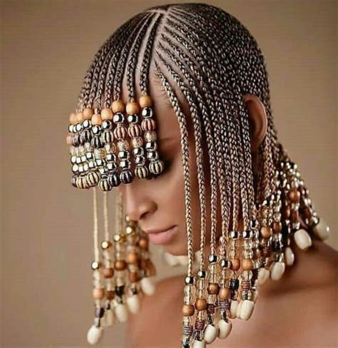 Clipkulture | Gold Braids with Fringe and Beads | Cornrows with beads, Braids with beads, Hair beads