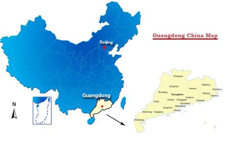 Guangdong Map, Guangdong China Map