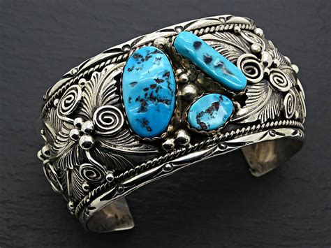 Big mens cuff turquoise silver Native American cuff bracelet | Etsy | Turquoise bracelet cuff ...