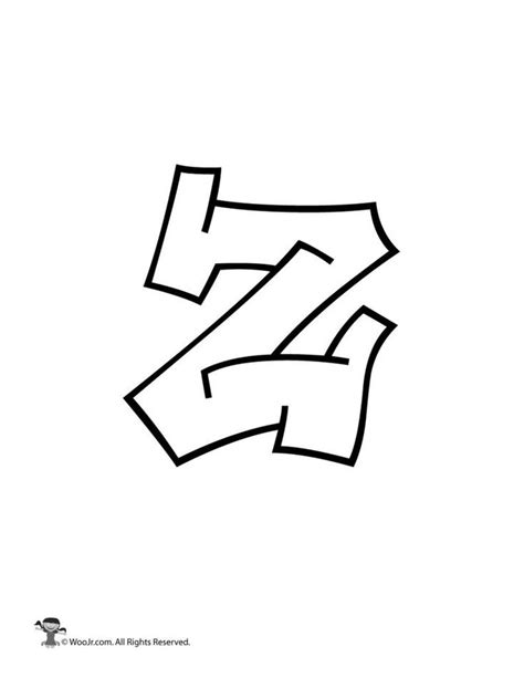 Graffiti Lowercase Letter z | Woo! Jr. Kids Activities : Children's Publishing | Lettering ...