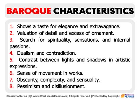 Baroque Characteristics