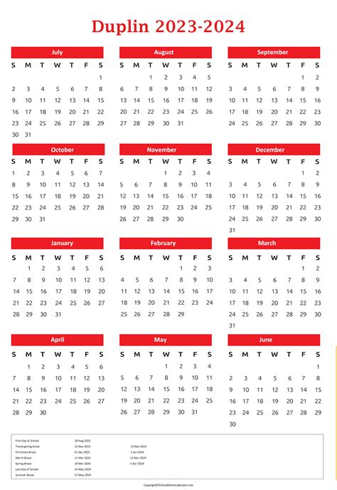 Duplin County Schools Calendar Holidays 2023-2024