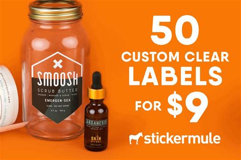 50 Custom Clear Labels/Stickers from StickerMule - $9 : r/DesignDeals