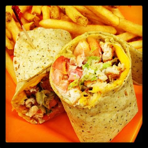 Crispy Chicken Wrap and fries #Grizzlys | Food, Yummy food, Chicken wraps