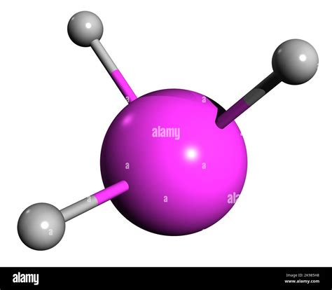 3D image of arsine skeletal formula - molecular chemical structure of ...