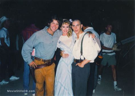 The Young Riders - Behind the scenes photo of Ty Miller & Rebecca Staab