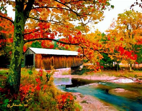 Autumn Covered Bridge Wallpaper - WallpaperSafari