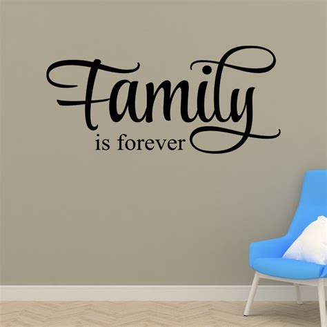 Family Is Forever Vinyl Lettering Wall Sayings Word Art Home Decor Diy Sign Decal DP618-L ...