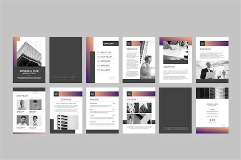 Free Vector | Booklet brochure template design