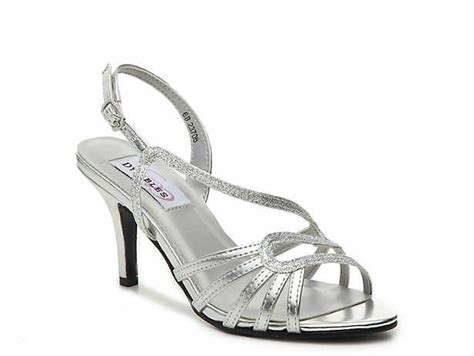 Women's Silver Mid Heel: 2¼-3" Medium Dress & Evening & Wedding Sandals Size 9.5 | DSW | Wedding ...