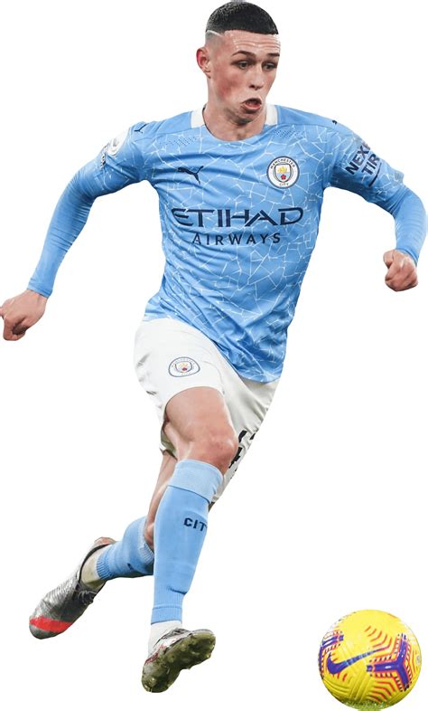 Phil Foden Manchester City football render - FootyRenders