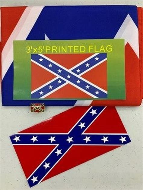 CONFEDERATE FLAG, STICKER AND LAPEL PIN – Confederate Flag